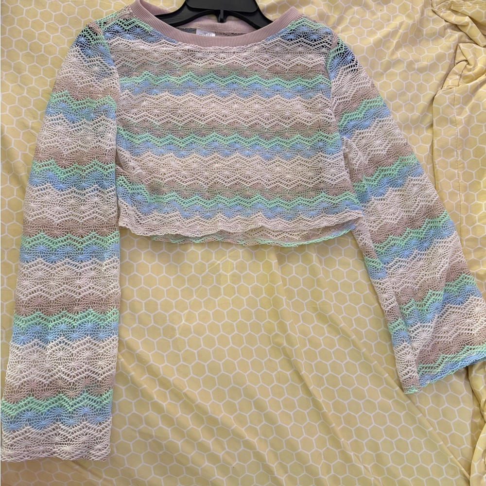 Women’s Colorful Lace Beach Coverup Top
